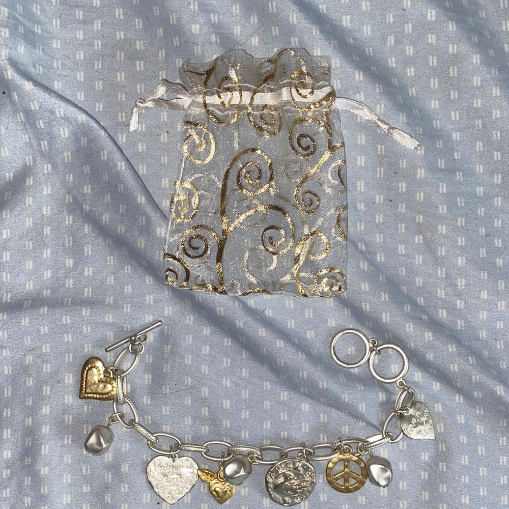 Silver and Gold Charm Bracelet